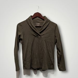 2/$20 L.L. Bean Pullover Long Sleeve Shawl Collar